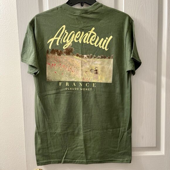Claude Monet Graphic Tee Medium Print By Pierce Archive Short Sleeve T Shirt - Picture 3 of 6